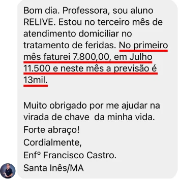 Depoimento de aluna
