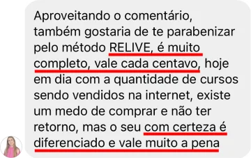 Depoimento de aluna